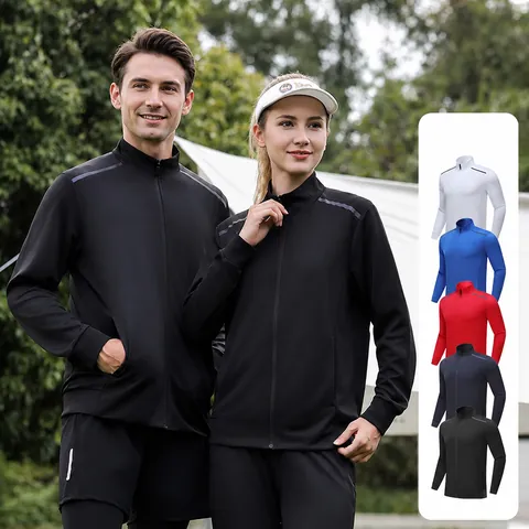 Men's Casual Sportswear Set Stand Collar Full Zip Jacket and Pants Polyester Tracksuit for Outdoor Training Fitness Spring Autumn