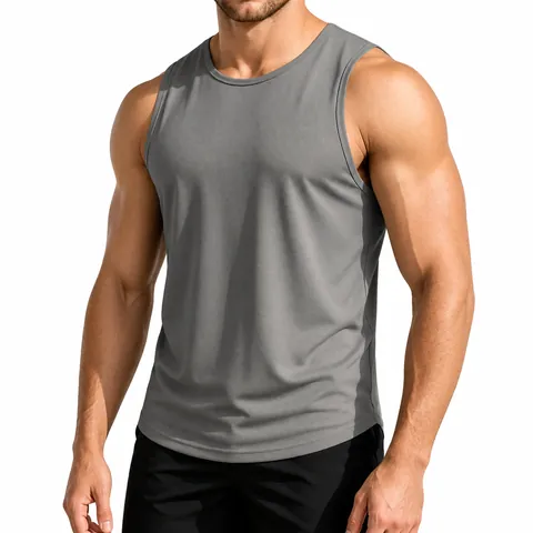 Men's Sport Quick Dry Breathable Mesh Sleeveless T-Shirt American Style Loose Gym Tank Top Basketball Vest For Workout Running