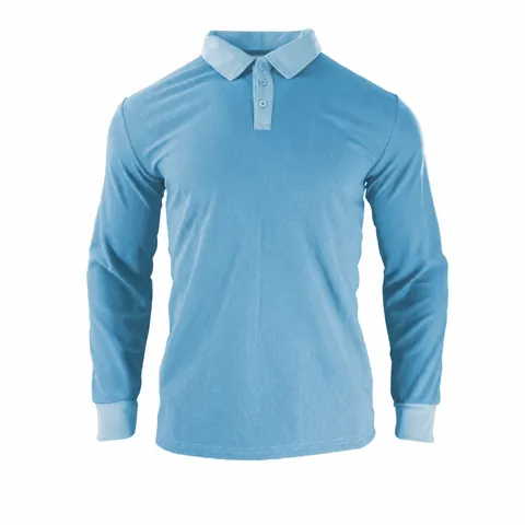 Men Long Sleeve Waffle Knit Polo Shirt Turndown Collar Button Casual Slim Fit Breathable Knitted Top For Spring Autumn