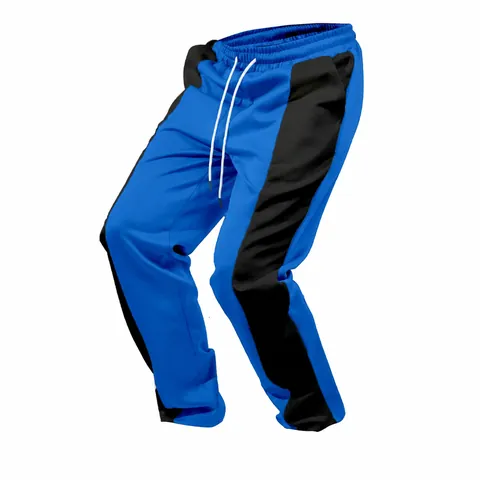 Men's Color Block Patchwork Sweatpants Quick Dry Loose Fit Bottom Joggers Contrast Stripe Athletic Casual Pants For Gym Running