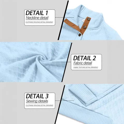 Sweatshirt Pull pour Homme en Tricot Jacquard Décontracté Manches Longues Avec Coudières en Similicuir Top d'Hiver Chaud