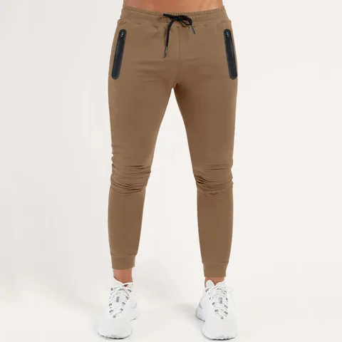 Men's Slim Fit Joggers Polyester Breathable Running Sweatpants With Pockets Drawstring Waist Athletic Gym Bottoms For Casual Sports