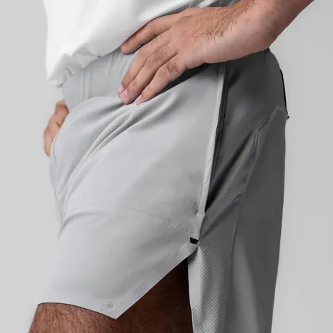 Men's Quick Dry Athletic Shorts Solid Color Workout Running Gym Shorts With Side Split Breathable Fitness Training Bottom
