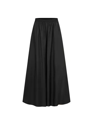 Damen Übergröße Weites Bein Hose Elastischer Bund Sommer Lockerer Strandhosen Acetatfaser Fließende Lässige Lange Hosen