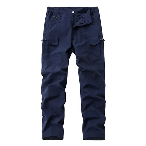 Men's Casual American Straight Leg Cargo Pants Loose Fit Multi Pocket Stretch Tactical Utility Workwear Bottoms
