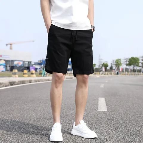 Men's Summer Retro Cargo Shorts Loose Fit Cotton Spandex Five-Point Pants Casual Fashion Outdoor Streetwear Bottoms