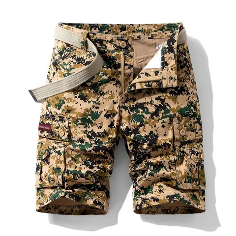Men Casual Digital Camouflage Cargo Shorts BDU Style Lightweight Outdoor Sports Multi-Pocket Bottom Summer Shorts