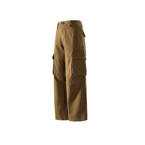 Men Loose Japanese Streetwear Cargo Pants Multi-Pocket Straight Leg Cotton Blend Casual Trousers For Men Fashion Trousers