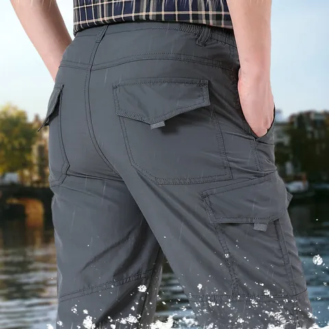 Herren Outdoor Leichtgewicht Schnelltrocknend Cargo Hose Mehrfachtaschen Taktische Wanderhose Lässig Arbeitshose Sommer Dünne Hose