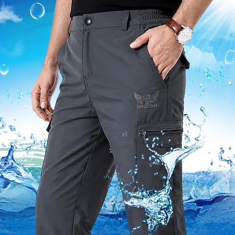 Herren Winter Fleece Gefütterte Cargohose Outdoor Wandern Taktische Hose Mehrere Taschen Wasserdicht Locker Warm Bottom Für Erwachsene