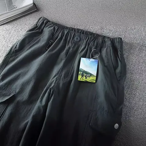 Men's Outdoor Convertible Cargo Pants Lightweight Loose Straight Leg Multi-Pocket Quick Dry Hiking Casual Bottom For Summer