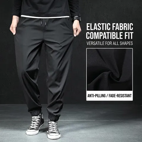 Pantalon Jogging Cargo Décontracté pour Hommes Polyester Taille à Cordon Couleur Unie Coupe Large Streetwear Style Urbain Homme Bas