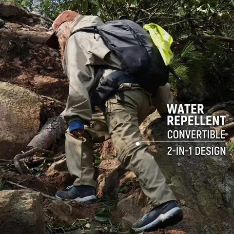 Women Convertible Hiking Cargo Bottom Pants Quick Dry Water Repellent Multi Pockets Tactical Outdoor Functional Cargo Pants