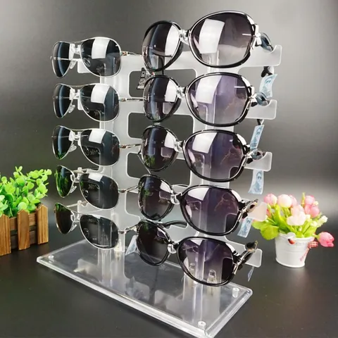 Présentoir À Lunettes Acrylique Transparent À Plusieurs Niveaux Support Pour Lunettes De Soleil Organisateur Pour Magasin