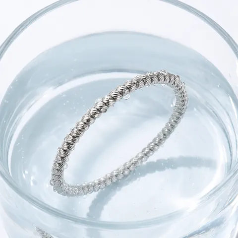 Women Elegant Stainless Steel Twisted Rope Bangle Fashion Oval Braided Bracelet Gold Silver Plated Clasp Cuff Bangle Jewelry