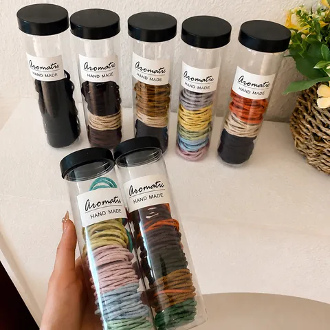 Naadloze Elastische Haarelastiekjes Voor Vrouwen Hoge Elasticiteit Gevlochten Koord Haarbanden In Koker Veelkleurig Dagelijks Woon-werkverkeer Haaraccessoires
