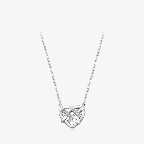 Frans Geweven Hart Moissaniet Halsketting 925 Sterling Zilver Sleutelbeenketting Voor Vrouwen Moissaniet Hanger Halsketting GRA Certificaat Sieraden