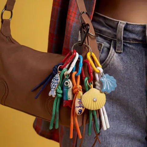 Edelstahl Ozean Thema DIY Anhänger Tasche Anhänger Muschel Fisch Blume Strass Schmuck Herstellung Zubehör Schlüsselanhänger