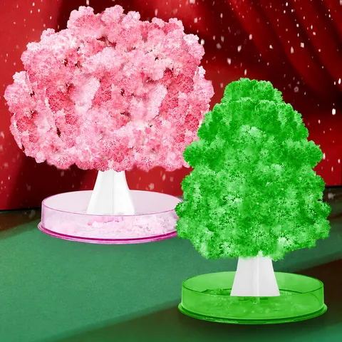 Magic Paper Tree Crystallization DIY Kit Science Experiment Christmas Tree Growing Sakura Tree Educational Toys For Kids Holiday Gift