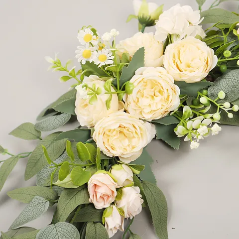 Fiori Artificiali per Insegne di Benvenuto Matrimonio Peonia Girasole Decorazioni in Seta per Matrimonio Ricevimento Insegna Arco Porta