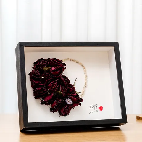 3D Κορνίζα Shadow Box MDF Ξύλινη Κοίλη Θήκη Έκθεσης για Αποξηραμένα Λουλούδια Δείγματα Μετάλλια Βραβεία DIY Διακόσμηση Σπιτιού Δώρο