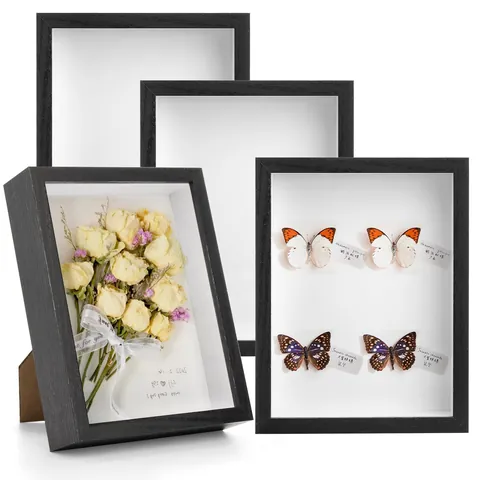 Σύγχρονη Κορνίζα 3D Shadow Box από MDF Βάθος 5cm Κορνίζα Προβολής Κοίλη Θήκη Συλλογής για Αποξηραμένα Λουλούδια Διακόσμηση Σπιτιού Δώρο