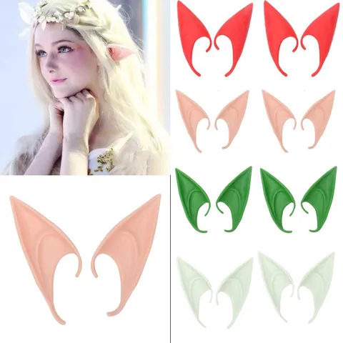 Halloween Cosplay Σκηνικά Μαλακό Λατέξ Αυτιά Ξωτικού Μυτερά Fairy Βαμπίρ Ζόμπι Αξεσουάρ Αυτιών για Παιδιά Ενήλικες Διακόσμηση Πάρτι