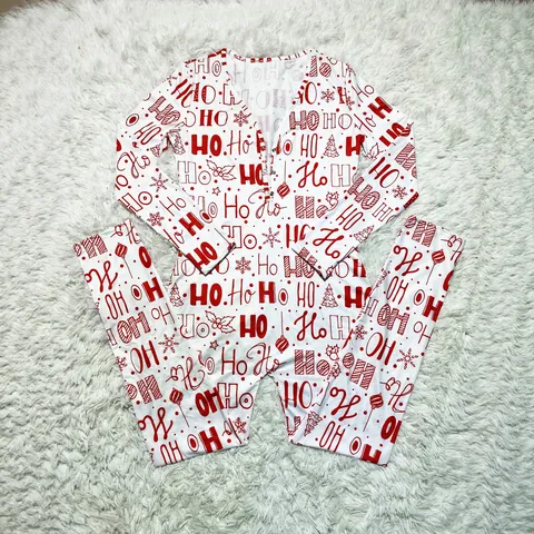 Women's Sexy Christmas Print Jumpsuit Long Sleeve V Neck Top And Bottom Festive Onesie Pajamas Holiday Loungewear