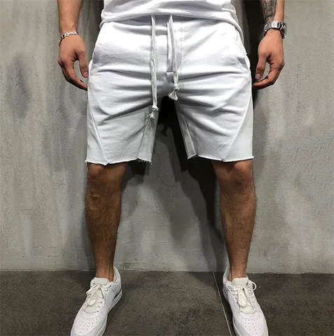 Γυναικείο Casual Αθλητικό Σορτς Ίσια Γραμμή Ακατέργαστο Τελείωμα Hip Hop Κορδόνι Fitness Σορτς Μονόχρωμο