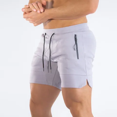 Herren Schnelltrocknend Sportshorts Slim Fit Laufen Fitness Training Shorts Mit Kordelzug Elastischer Taille Und Reißverschlusstaschen