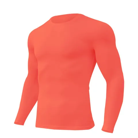 Men's Quick Dry Compression Sport T-Shirt Long Sleeve Workout Top Muscle Tight Fitness Shirt For Gym Training Running