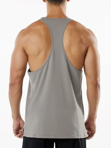 Men's Muscle Fitness Tank Top Cotton Racerback Side Split Breathable Sports Sleeveless Vest For Gym Workout Summer Casual Top