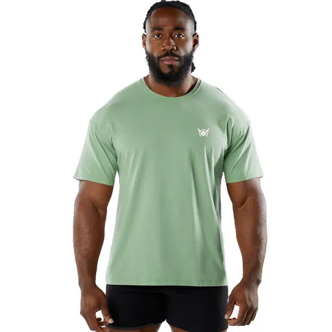 Men's Athletic Leisure Cotton Blend Short Sleeve T-Shirt Breathable Slim Fit Sports Fitness Graphic Logo Print Top For Training Daily Casual Wear
