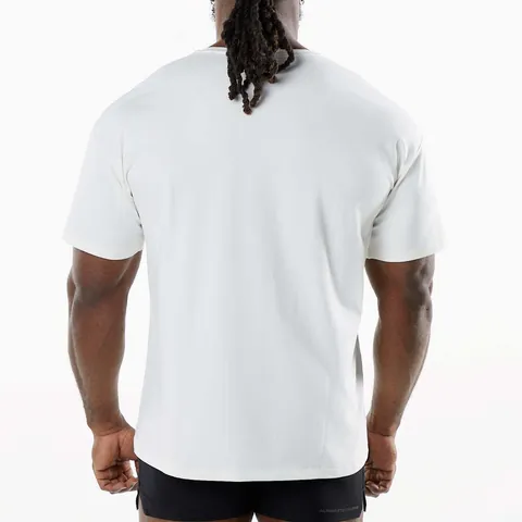 Men's Athletic Leisure Cotton Blend Short Sleeve T-Shirt Breathable Slim Fit Sports Fitness Graphic Logo Print Top For Training Daily Casual Wear