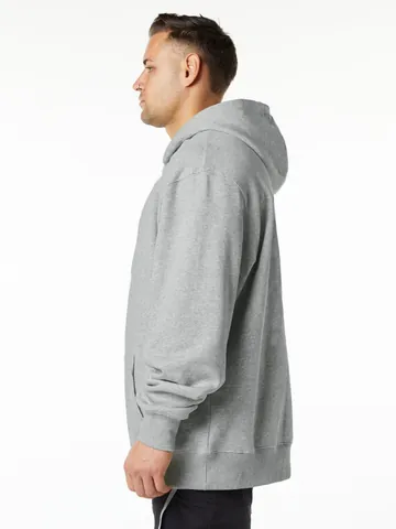 Men's Heavyweight Fleece Lined Hoodie Oversized American Style Solid Color Pullover Hoodie For Autumn Winter Casual Top