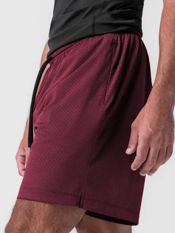 Men Quick Dry Mesh Sports Shorts Zipper Pockets Breathable Basketball Fitness Running Casual Beach Bottom For Men