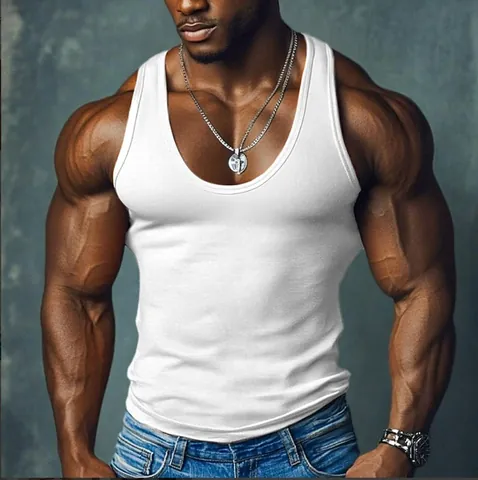 Ανδρικό Βαρύ Αμερικάνικο Ριμπ Φανελάκι Muscle Στενή Γραμμή Αθλητικό Αναπνεύσιμο Πολυεστέρας Streetwear Hip Hop Αμάνικο