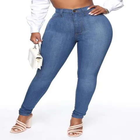 Women High Waist Stretchy Denim Skinny Jeans Slim Fit Cotton Pencil Pants For Women Casual Bottom Office Lady Jeans