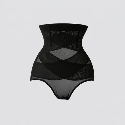 Women's High Waist Shapewear Bottom Tummy Control Butt Lift Mesh Breathable Steel Boned Anti-Slip Slimming Underwear Panties