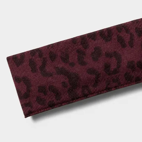 Seamless Leopard Print Yoga Headband For Women Non-Slip High Elasticity Workout Hair Band For Running Fitness Cycling Sport Accessories