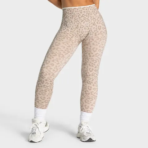 Women High Waist Leopard Print Yoga Pants Seamless Tummy Control Gym Leggings Active Butt Lifting Running Workout Trousers