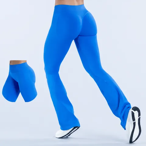 Women Seamless Flare Yoga Pants High Waist Bootcut Workout Trousers Butt Lifting Flared Leggings Sporty Gym Running Pants