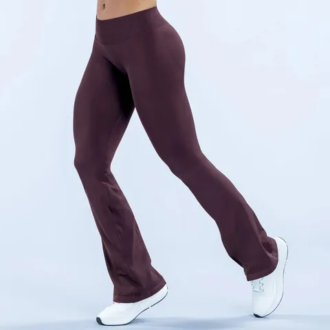 Dames Hoge Taille Uitlopende Yogabroek Naadloos Buikcontrole Workout Leggings Afslanken Bootcut Sportbroek Active Onderstuk