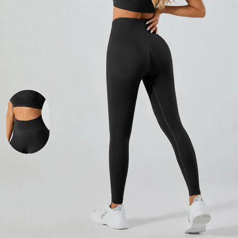 Pantaloni da Yoga Senza Cuciture a Vita Alta da Donna Leggings Sollevamento Glutei Pantaloni Sportivi Aderenti da Corsa Allenamento Palestra Bottom