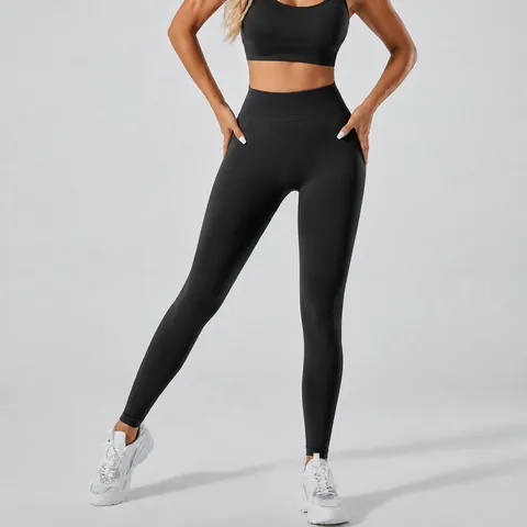 Pantaloni da Yoga Senza Cuciture a Vita Alta da Donna Leggings Sollevamento Glutei Pantaloni Sportivi Aderenti da Corsa Allenamento Palestra Bottom