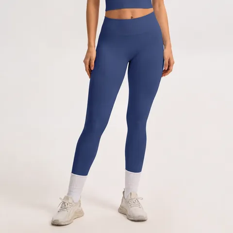 Women's Seamless High Waisted Yoga Pants Ribbed Waistband Tummy Control Workout Leggings Booty Lifting Gym Fitness Running Sports Bottoms