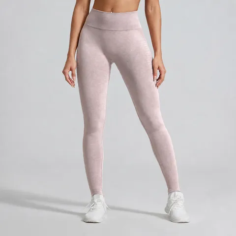 Women's Seamless High Waist Yoga Pants Cationic Soft Jacquard Fitness Leggings Ankle-Length Butt Lifting Gym Trousers