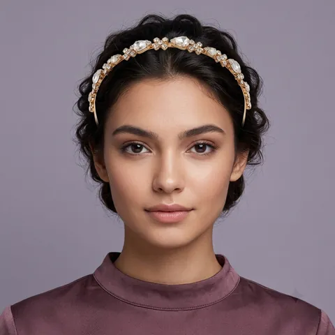 Elegant Rhinestone Alloy Headband For Women Shinning Crystal Thin Hair Band Wedding Party Daily Fashion Hair Accessories