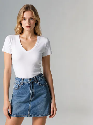 Γυναικείο Καλοκαιρινό T-Shirt με Κοντό Μανίκι Υψηλής Ποιότητας Βαμβακερό Στρογγυλή Λαιμόκοψη Streetwear Μονόχρωμο Slim Fit Top Καθημερινό