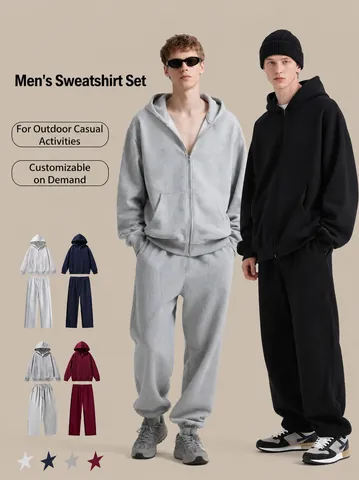 Women Heavyweight Terry Hoodie Or Sweatpants Loose European Size Solid Color Casual Streetwear Top Or Bottom Lounge Wear